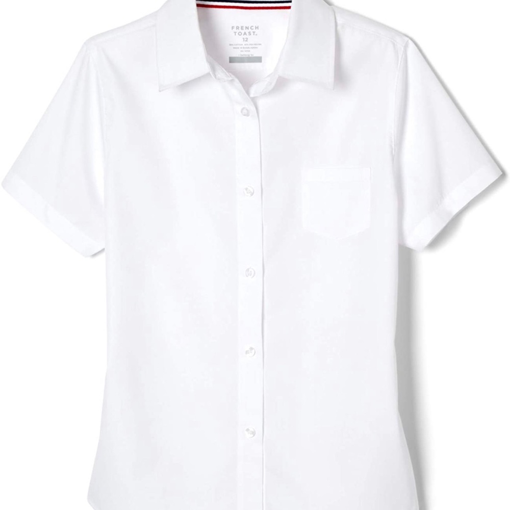 Girls size 18 white button-down blouse new with tags. Size 18